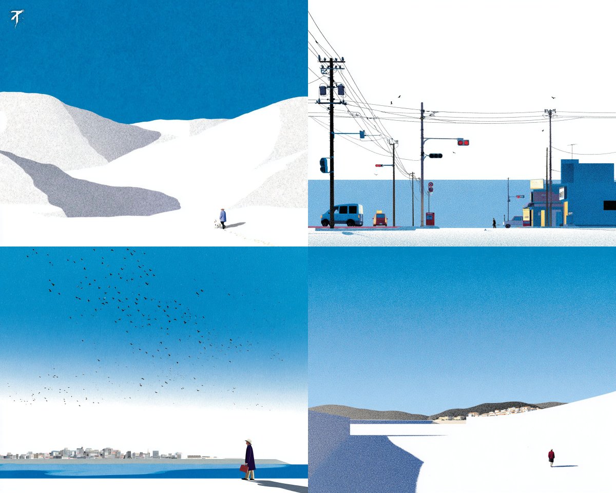 Minimalist Everyday Scenes with Cool Blues - view 1