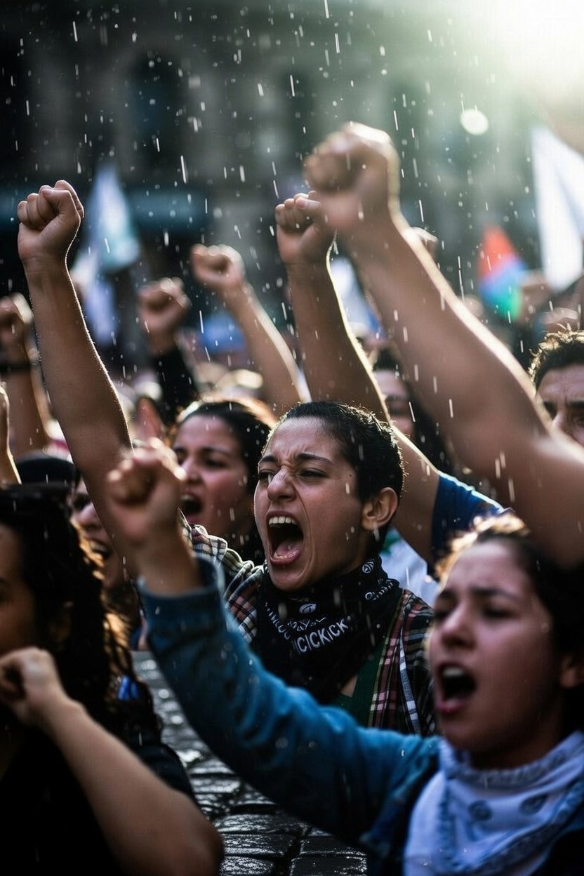 Powerful Protest Scene, Cinematic Style thumbnail 2