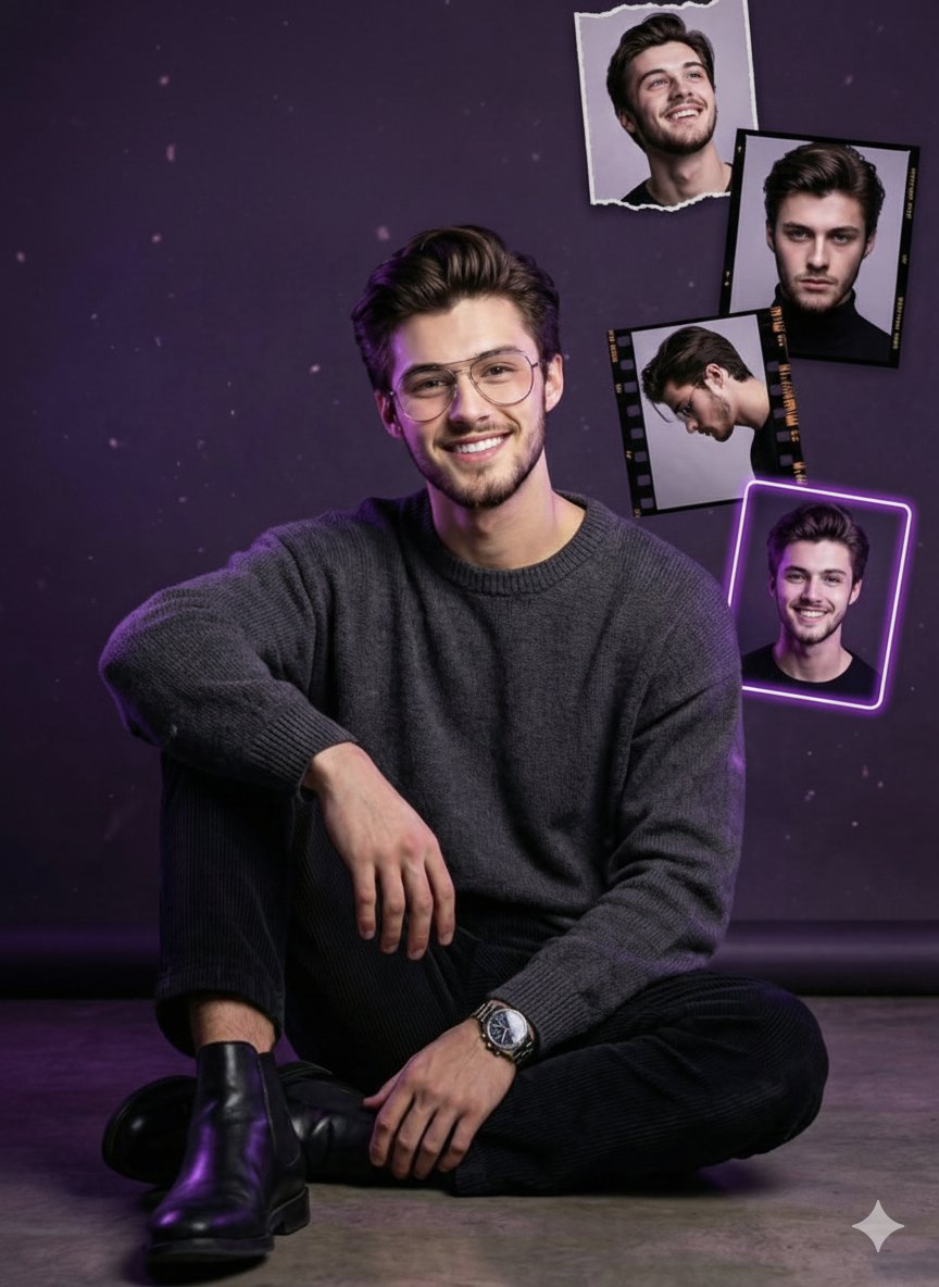 Cinematic Birthday Studio Portrait Poster - view 1