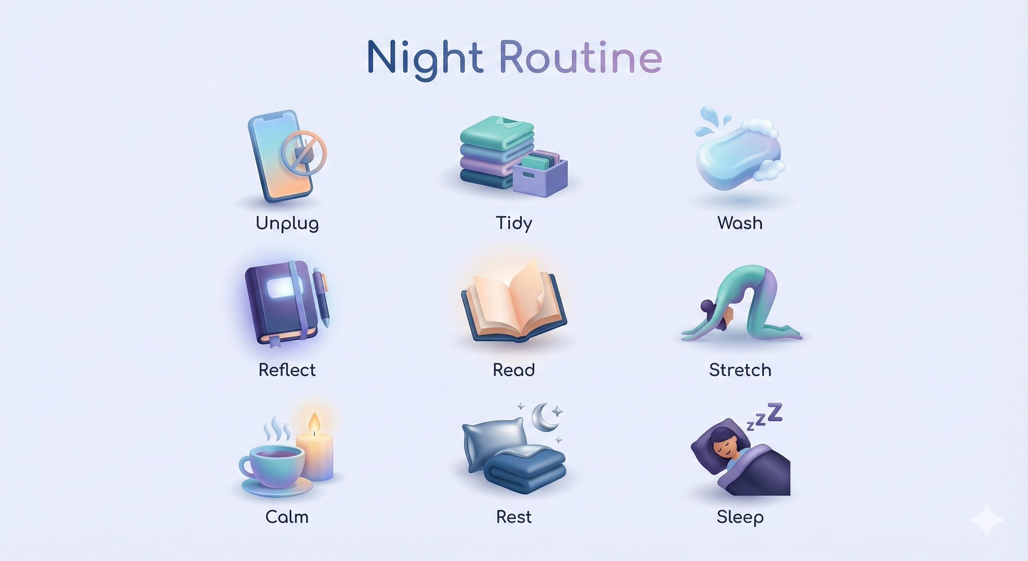 Modern 3D Routine Step Icons Collection thumbnail 4