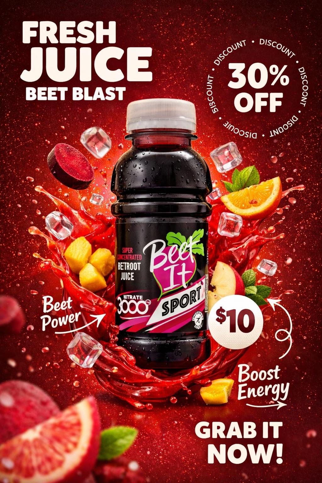 Product Bottle Advertisement with Juice Splash thumbnail 2