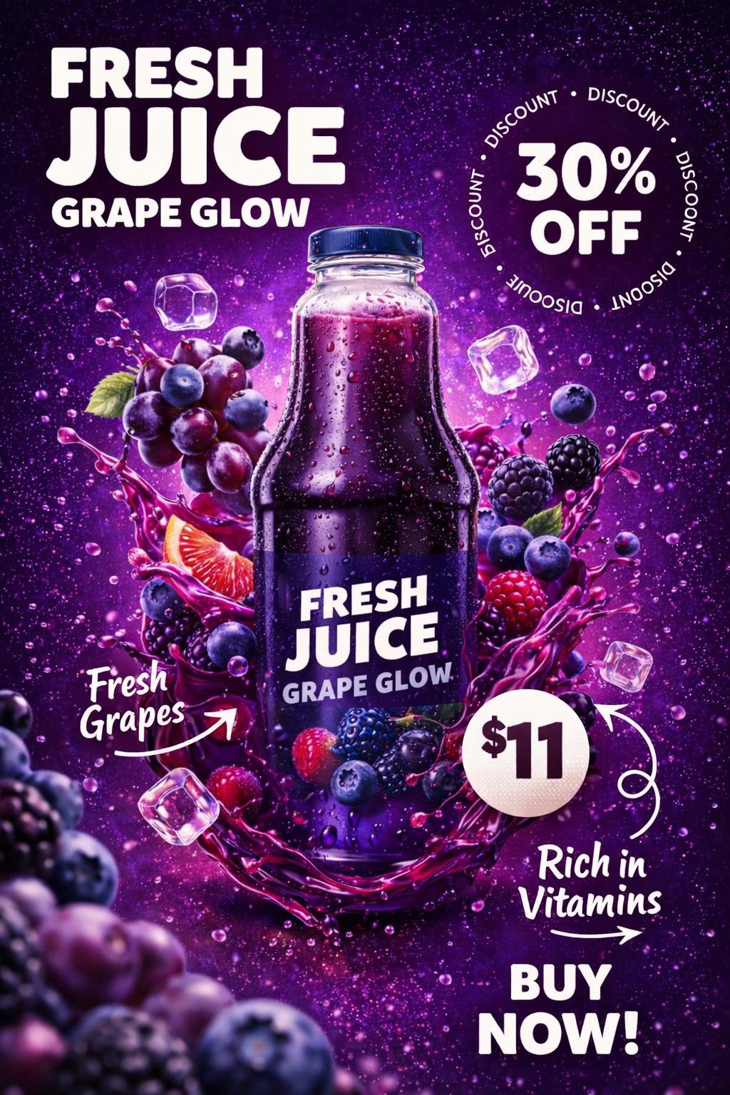 Product Bottle Advertisement with Juice Splash thumbnail 4