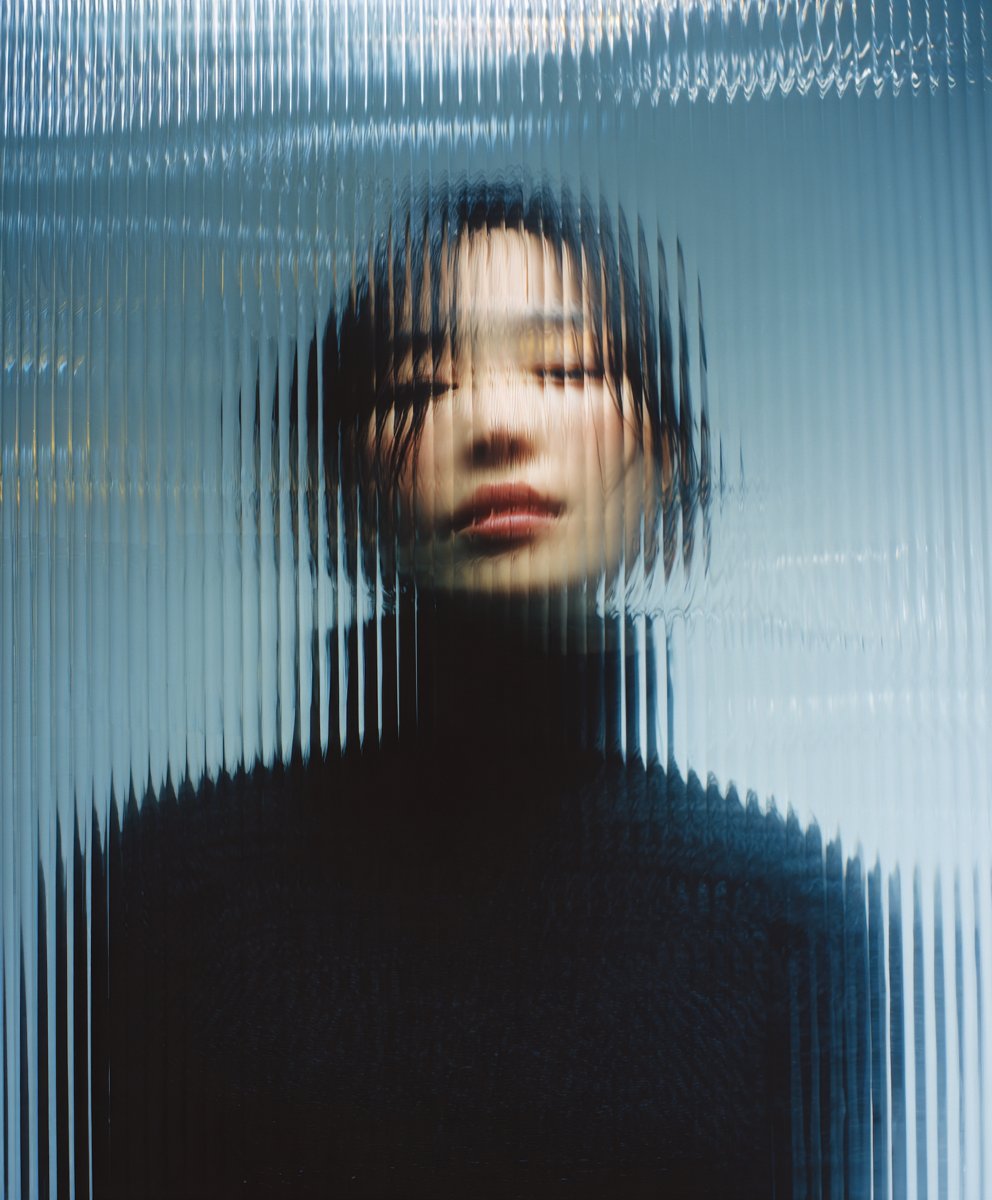 Portrait through Reeded Glass with Optical Distortion thumbnail 3