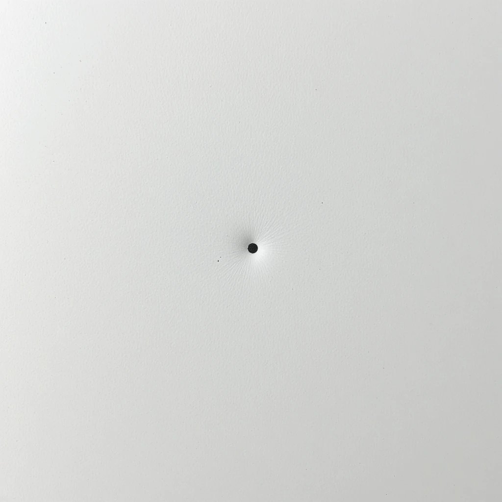 Absolute Black Point on Perfect White Canvas - view 1