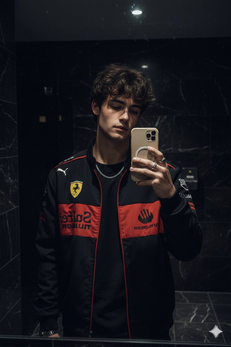 Hyper-realistic Mirror Selfie in a Modern Bathroom - view 1