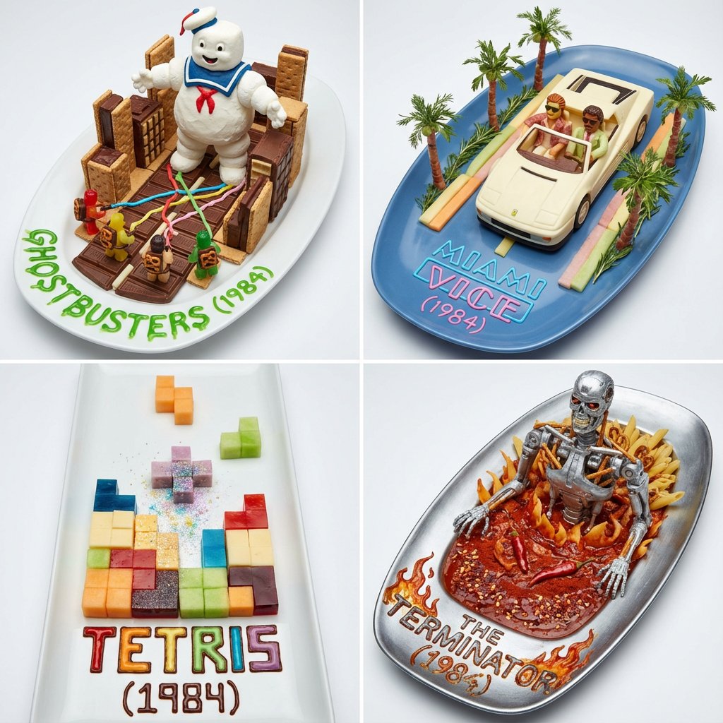 Iconic Scenes as 3D Food Art on Plate - view 1