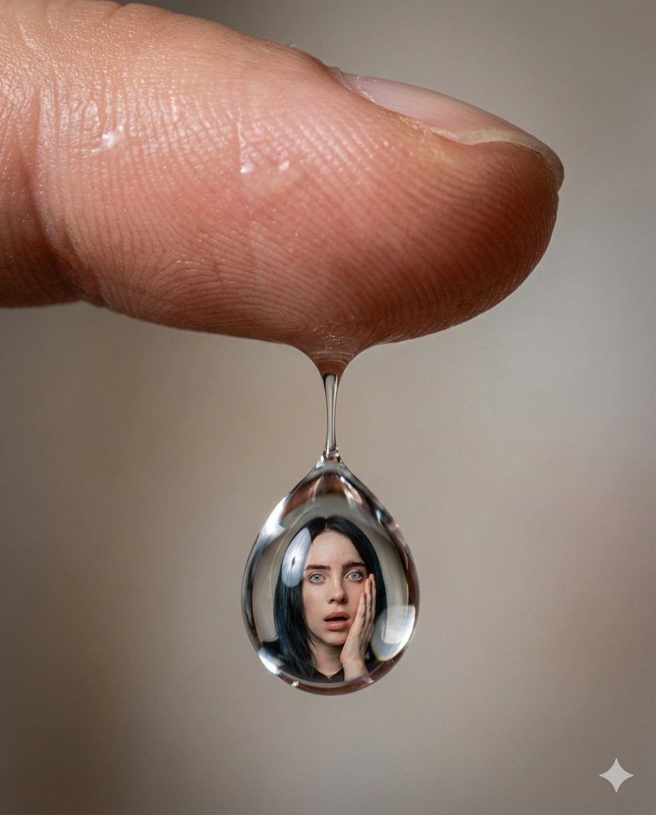 Ultra-realistic Macro: Person in Water Droplet thumbnail 2