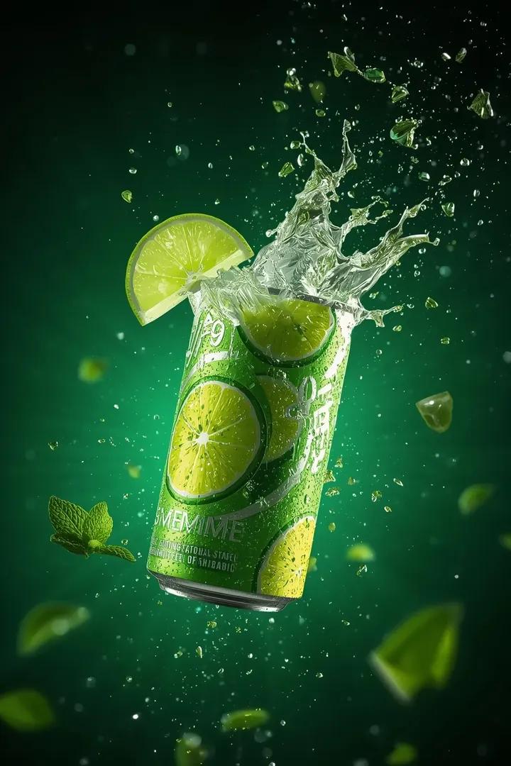 Ultra-cinematic Sparkling Lime Soda Ad Shot thumbnail 3