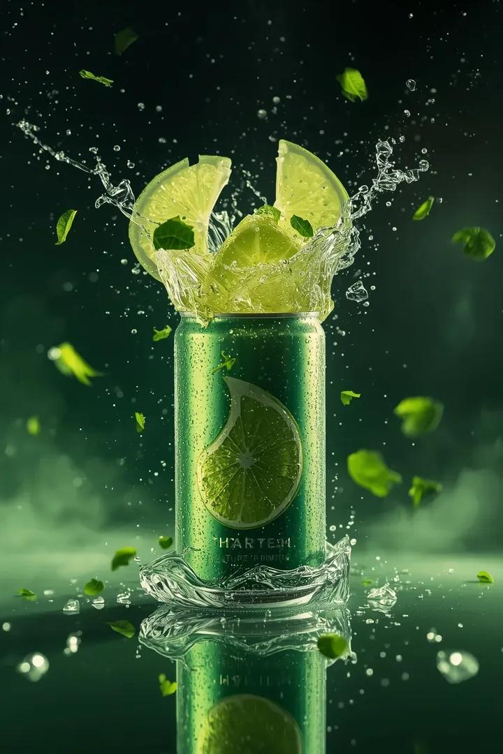 Ultra-cinematic Sparkling Lime Soda Ad Shot thumbnail 4
