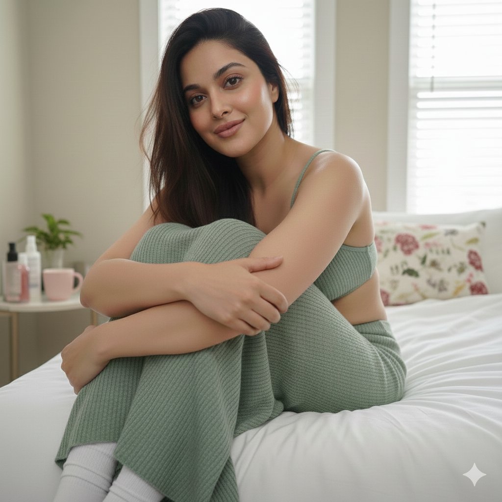 Hyperrealistic Bedroom Portrait, Young Woman, Morning Light thumbnail 2