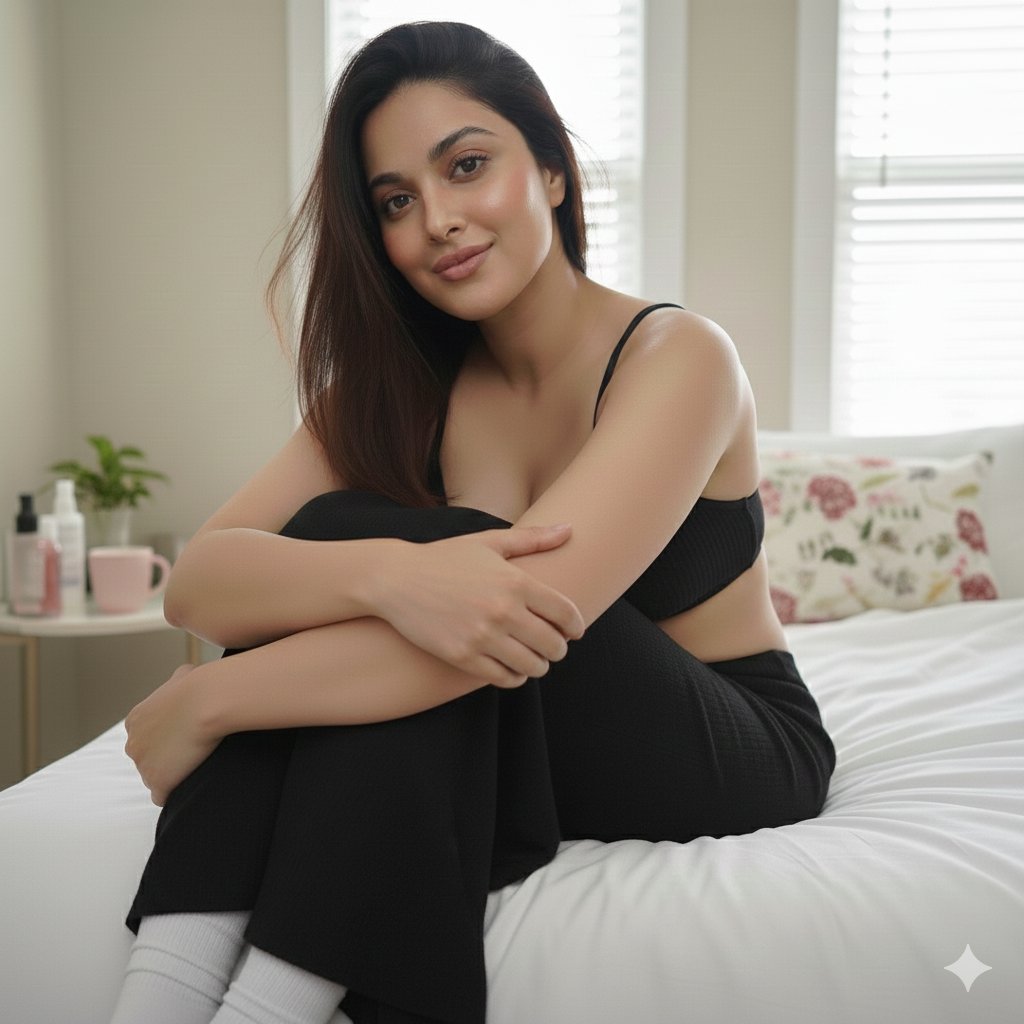 Hyperrealistic Bedroom Portrait, Young Woman, Morning Light thumbnail 3