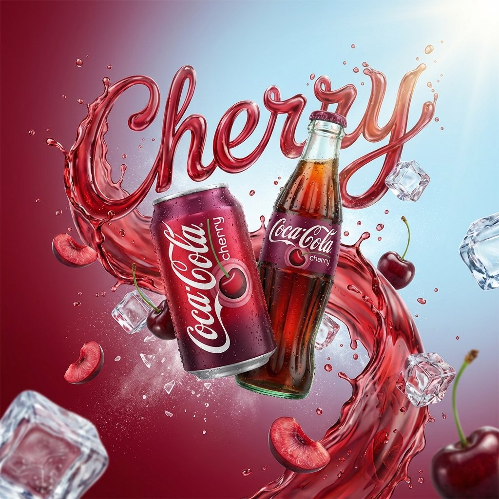 Vibrant High-End Product Ad with Liquid Typography thumbnail 2