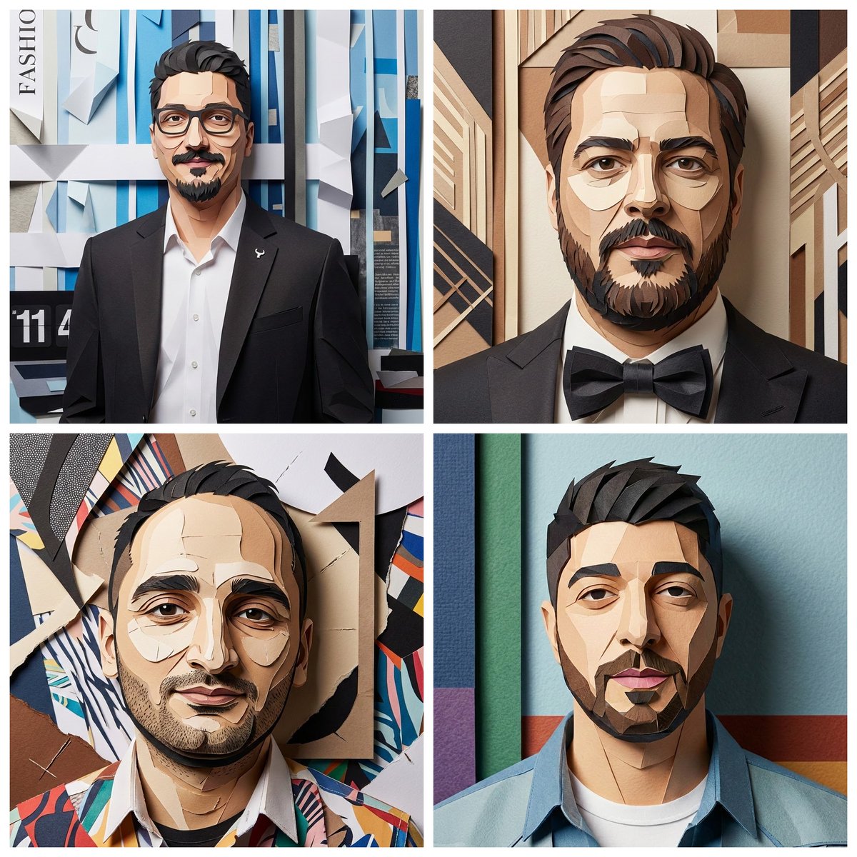 Papercraft Portrait for Fashion Magazine - view 1