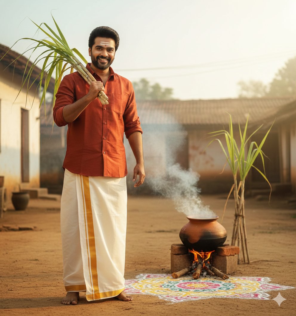 South Indian Pongal Festival Traditional Portrait thumbnail 3