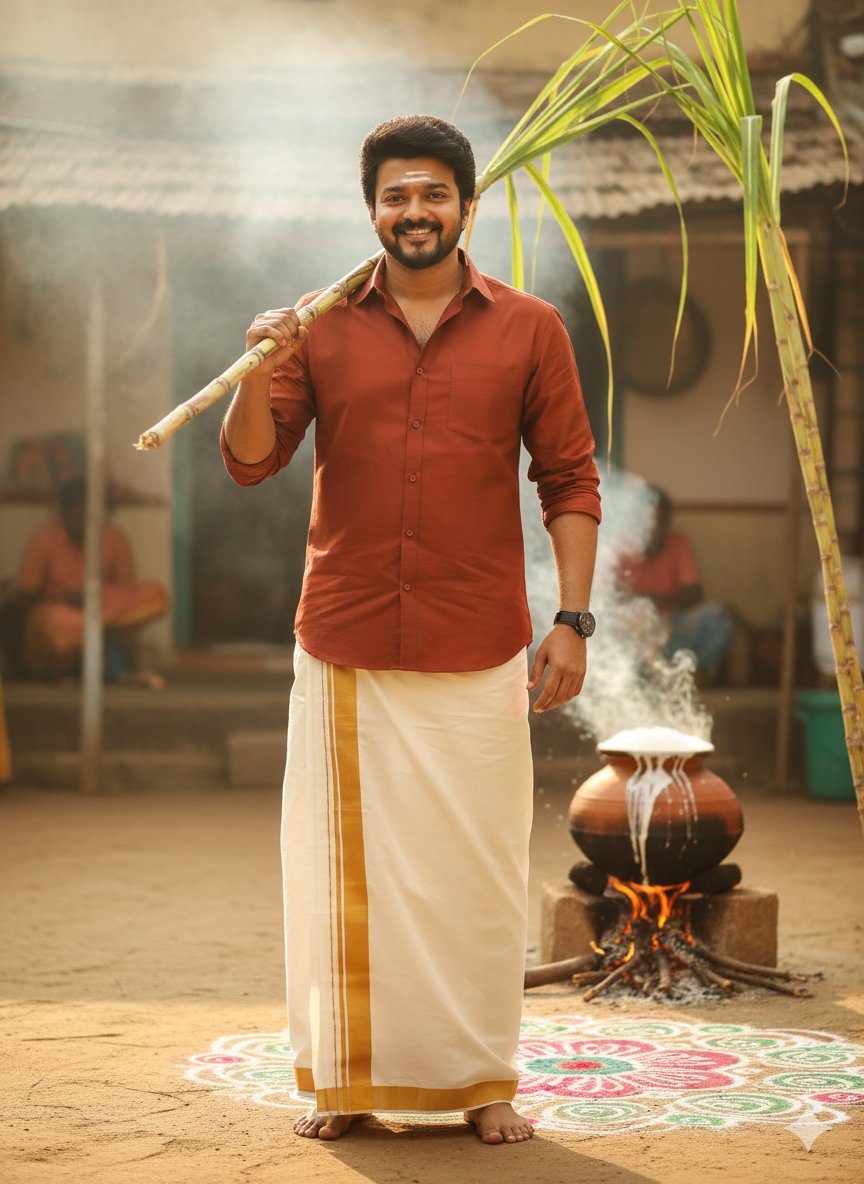 South Indian Pongal Festival Traditional Portrait thumbnail 4