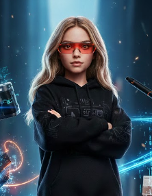 Hyper-realistic Female Doll Portrait with Cyberpunk Tech thumbnail 2