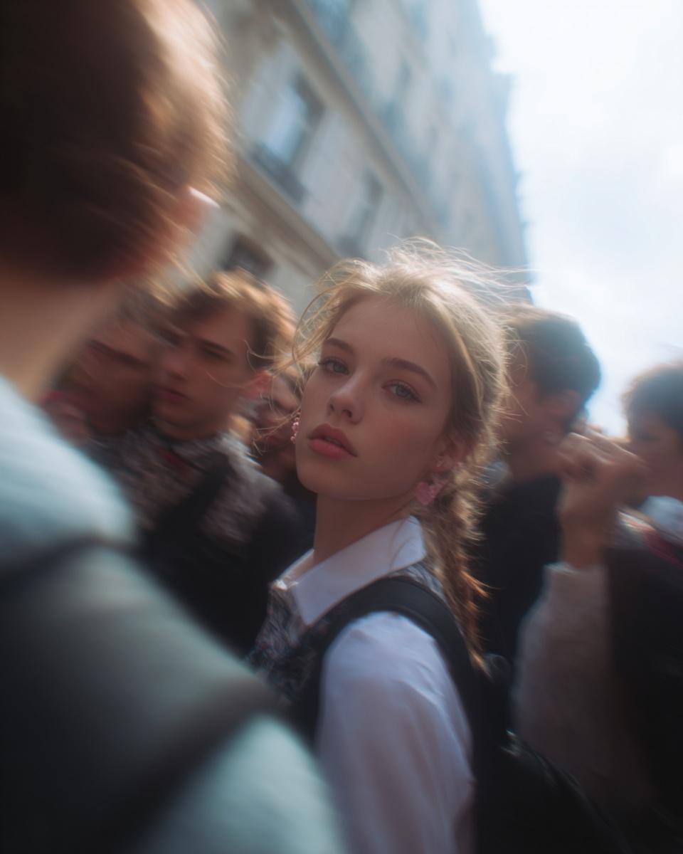 Paparazzi Extreme Close-up: Woman, Fashion Week, Tabloid Aesthetic thumbnail 2