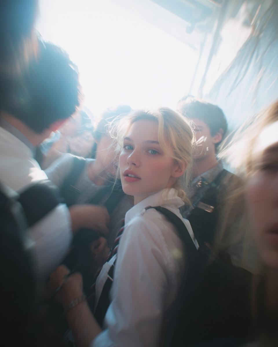 Paparazzi Extreme Close-up: Woman, Fashion Week, Tabloid Aesthetic thumbnail 3