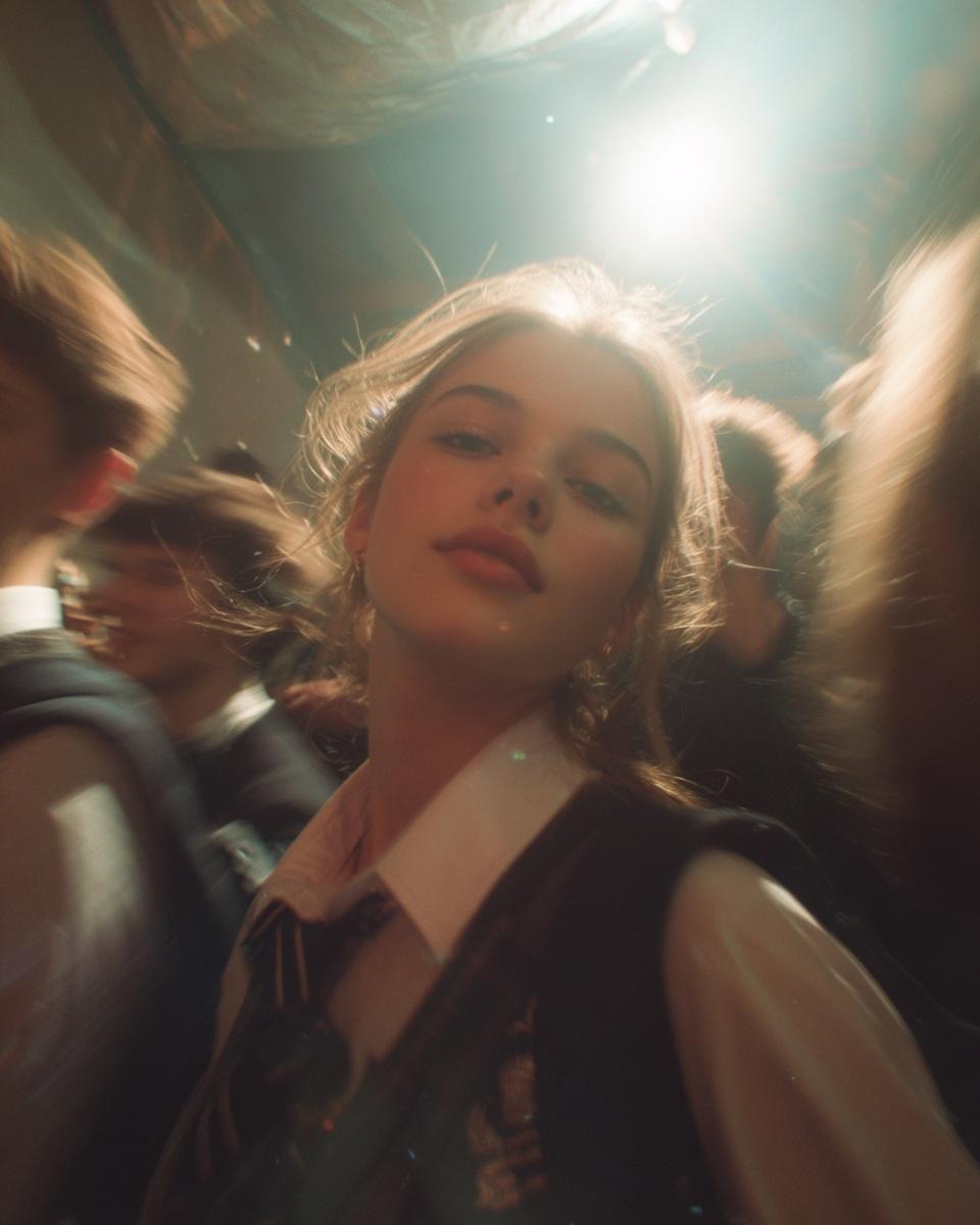 Paparazzi Extreme Close-up: Woman, Fashion Week, Tabloid Aesthetic thumbnail 4