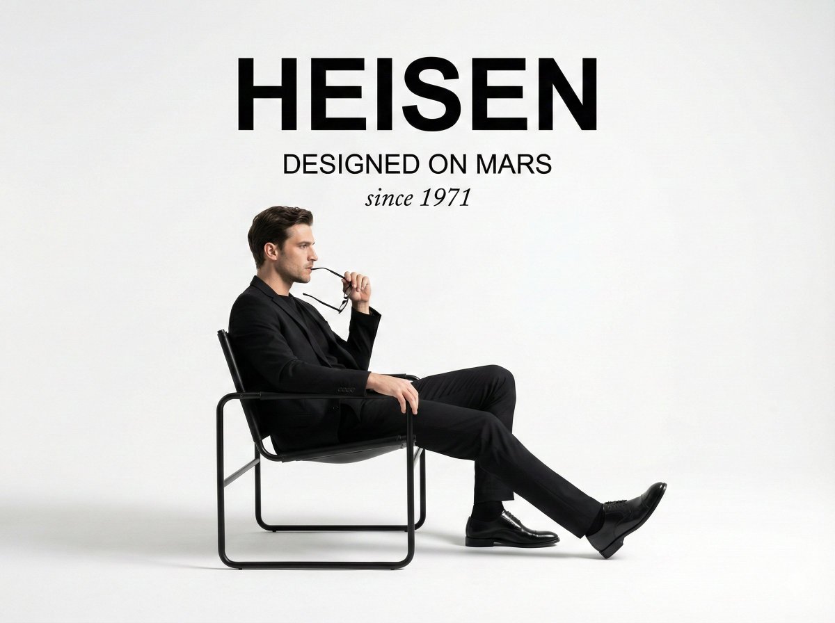 Minimalist Studio Fashion Ad with Man in Black Suit - view 1