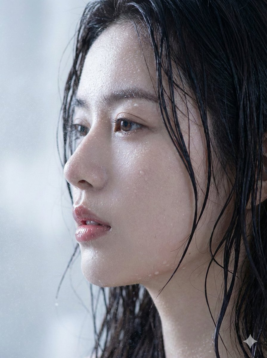 Hyper-realistic Wet Portrait with Macro Detail - view 1