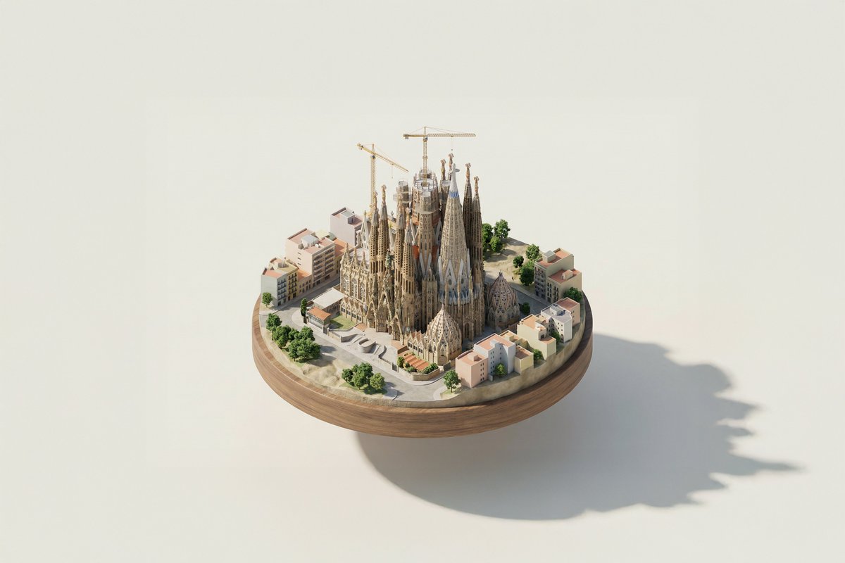 Isometric Architectural Diorama of a Landmark thumbnail 2