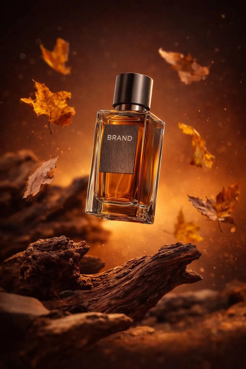 Luxury Perfume Product Shot with Autumn Elements thumbnail 2