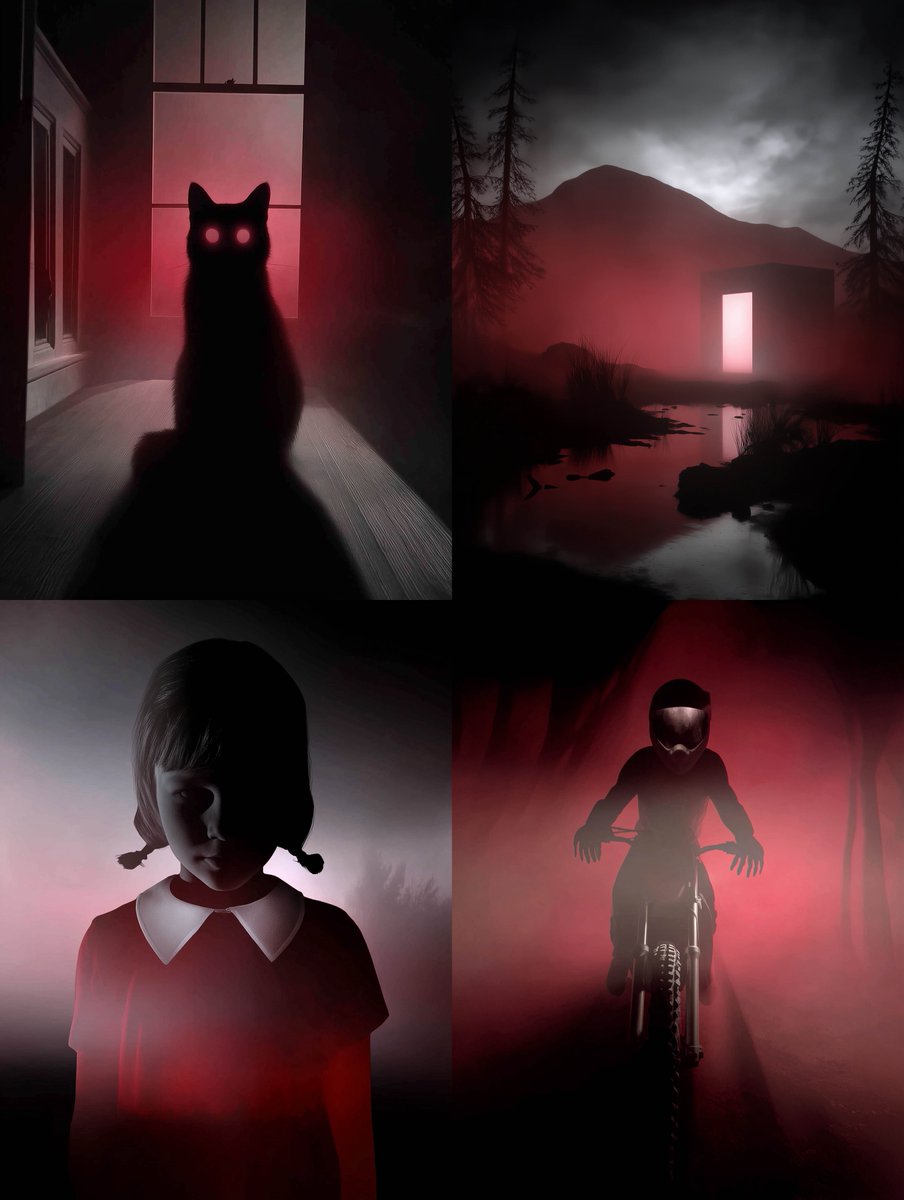 Misty Neon Red and Dark Aura - view 1