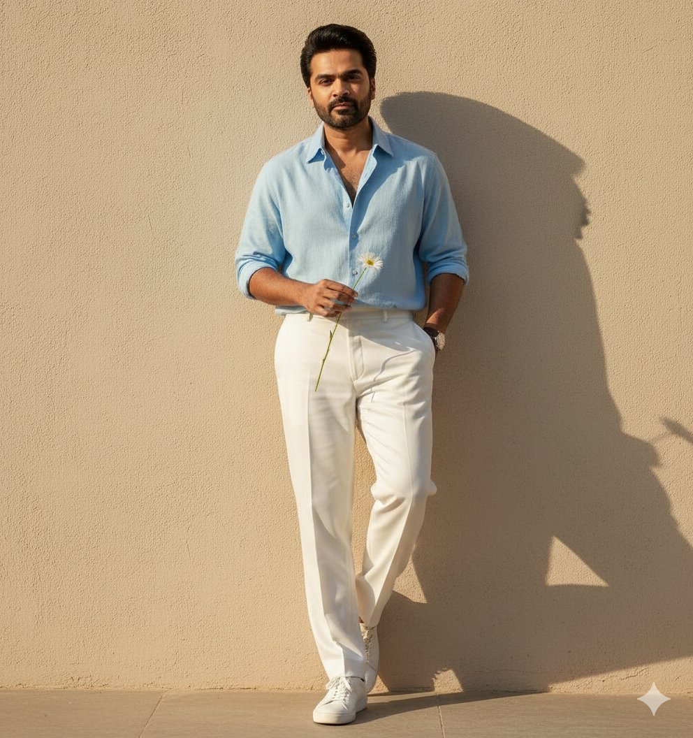 Cinematic Fashion Editorial: Relaxed Adult against Beige Wall thumbnail 2