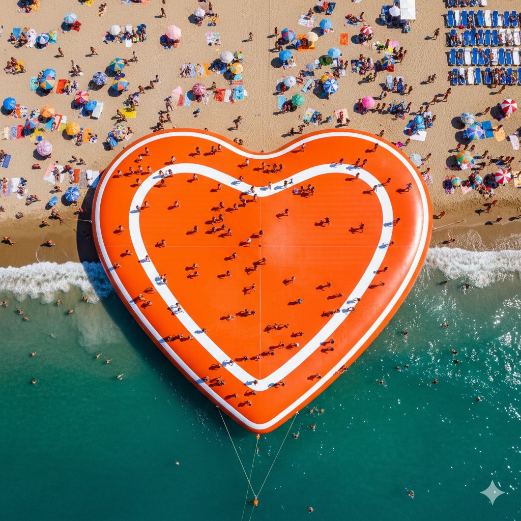 Giant Inflatable WhatsApp Siren on Tropical Beach thumbnail 4