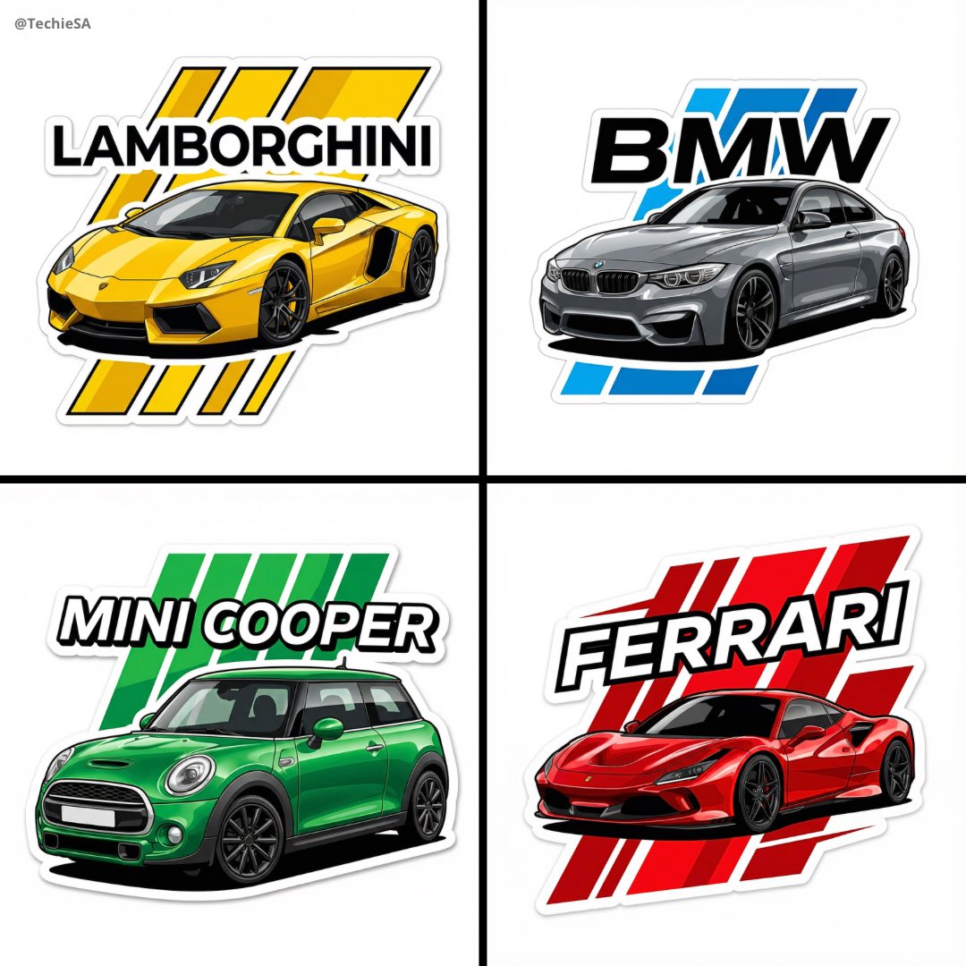 Sporty Vector Car Sticker Design - view 1