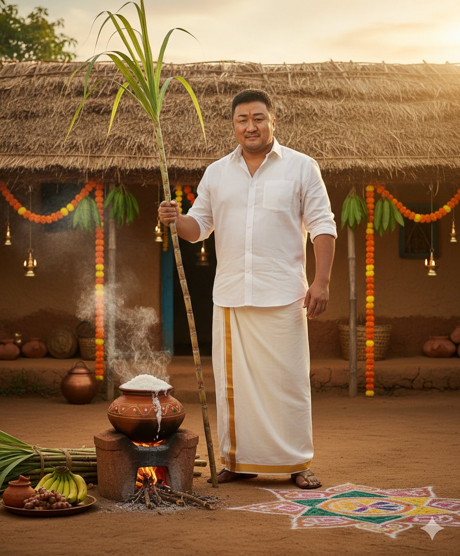South Indian Thaipongal Festival Portrait thumbnail 3