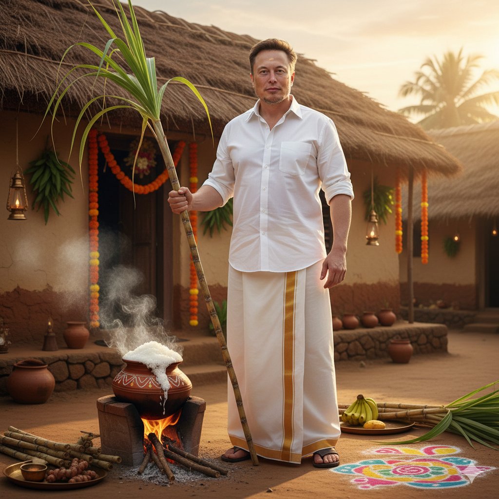 South Indian Thaipongal Festival Portrait thumbnail 4