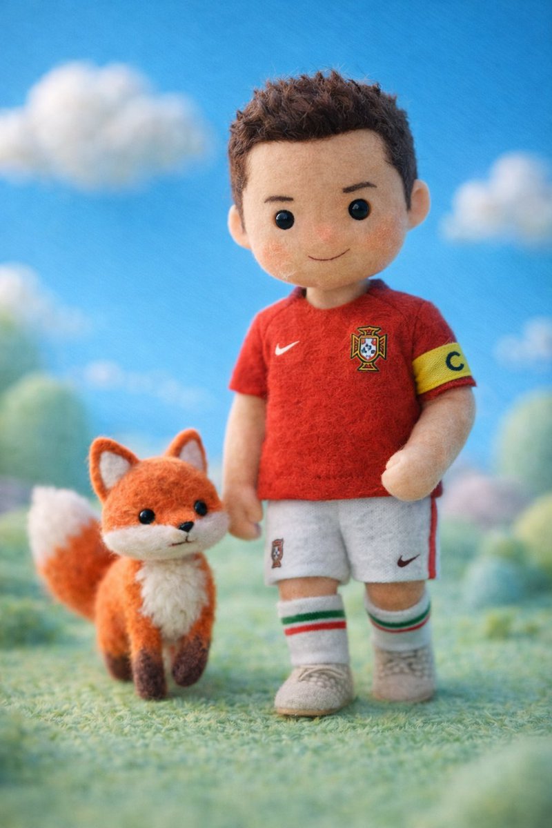 Whimsical Felt Wool Doll Character Portrait thumbnail 2