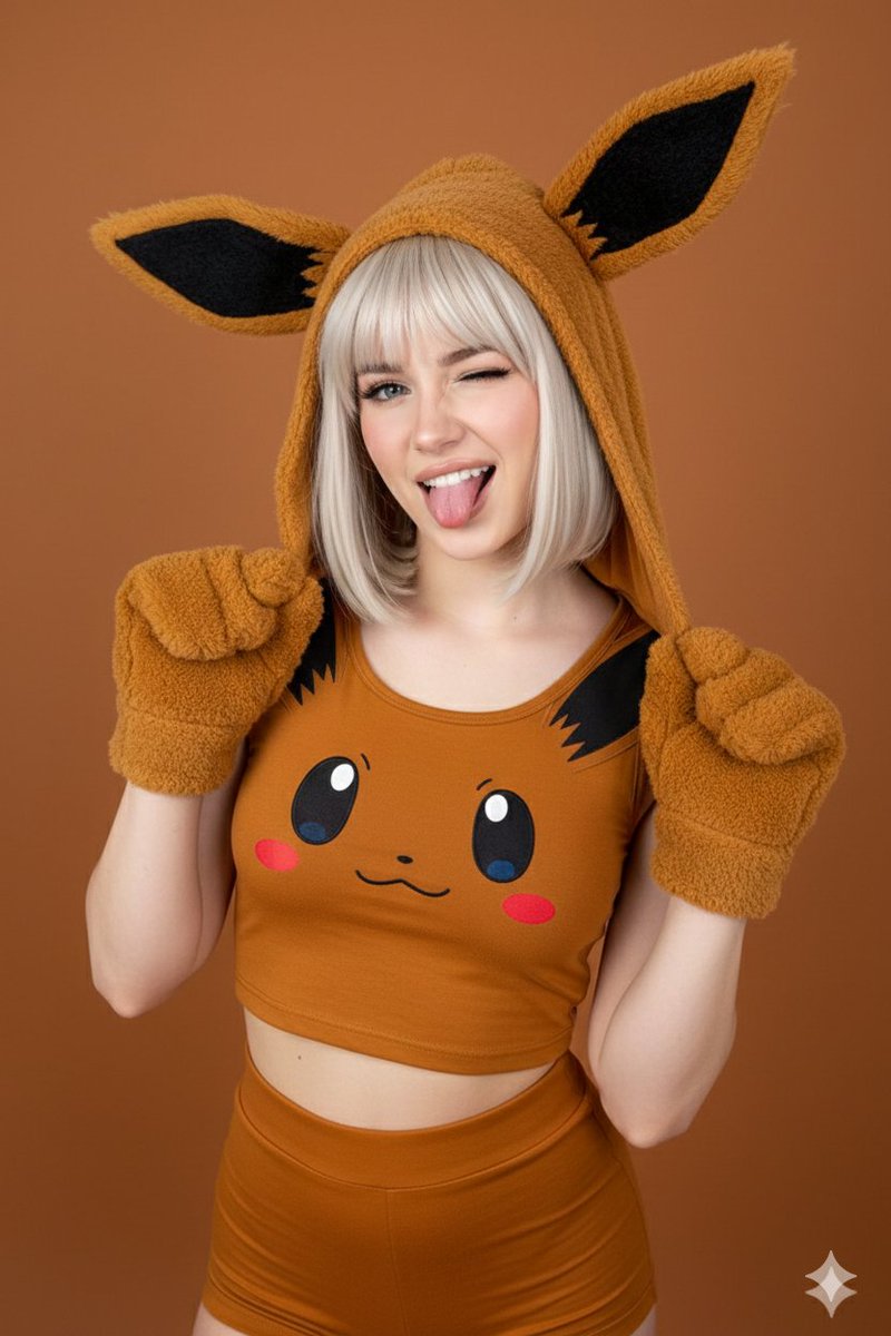 Photorealistic Eevee Cosplay Portrait of Young Woman - view 1