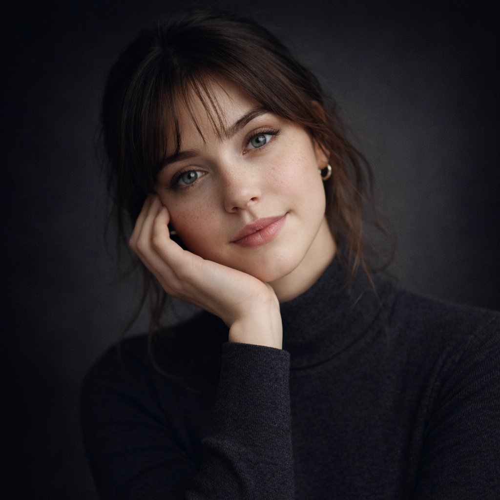 Ultra-realistic Studio Portrait of a Young Woman - view 1