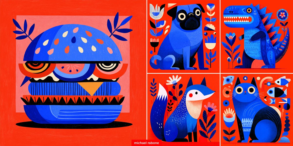 Bold Graphic Design Whimsical Fox Storybook Art - view 1