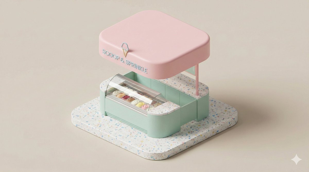 Minimal 3D Isometric Retail Diorama thumbnail 3