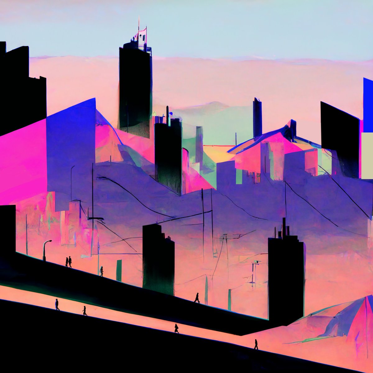 Fog Point Geo-City with Photoshop Edits - view 1