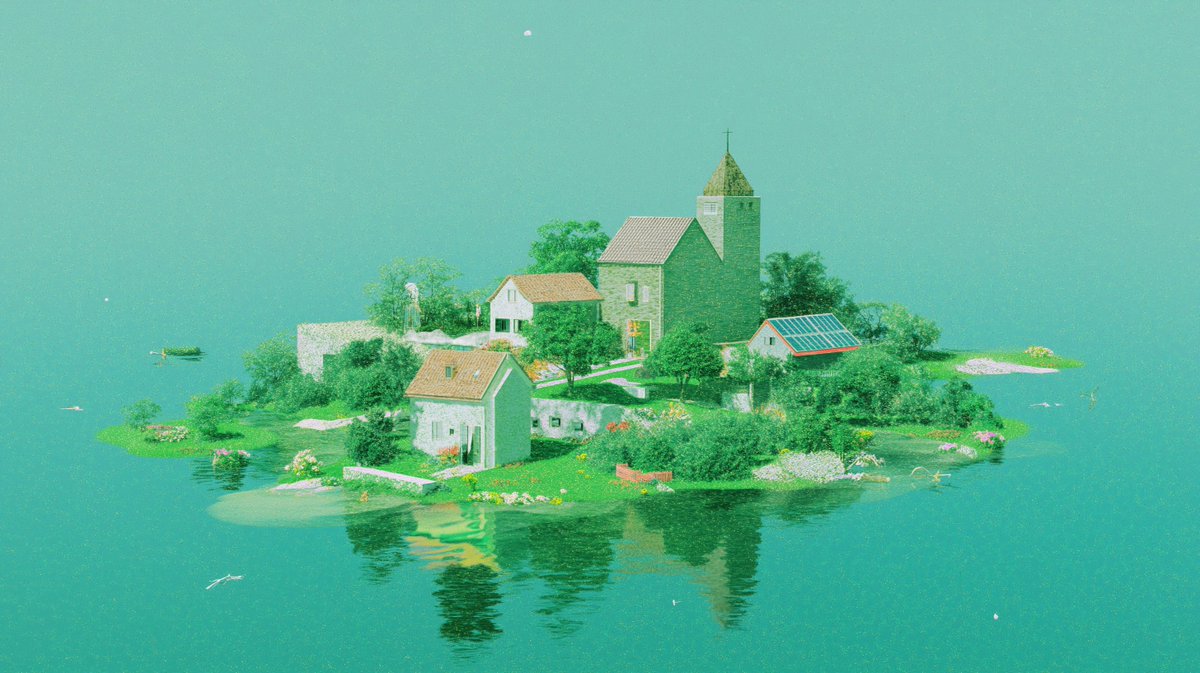 Solarpunk Villages in Minimal Isometric View by Modern Monet thumbnail 3