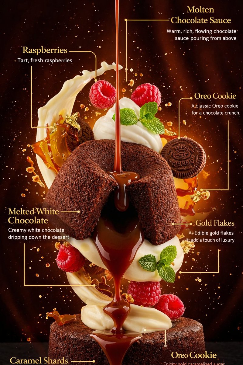 Hyper-realistic Food Infographic: Cake & Syrian Dessert thumbnail 2