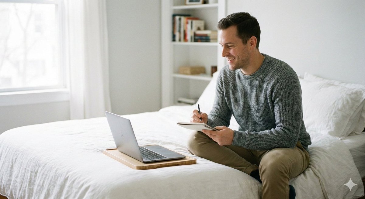 Calm, Cozy, Photorealistic Lifestyle Portrait - view 1
