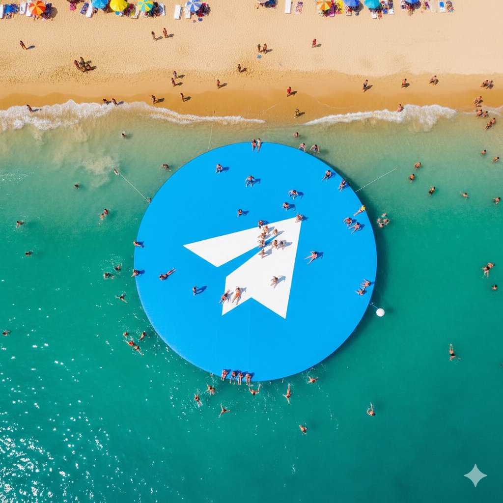 Inflatable WhatsApp Siren on Tropical Beach, Aerial View thumbnail 2