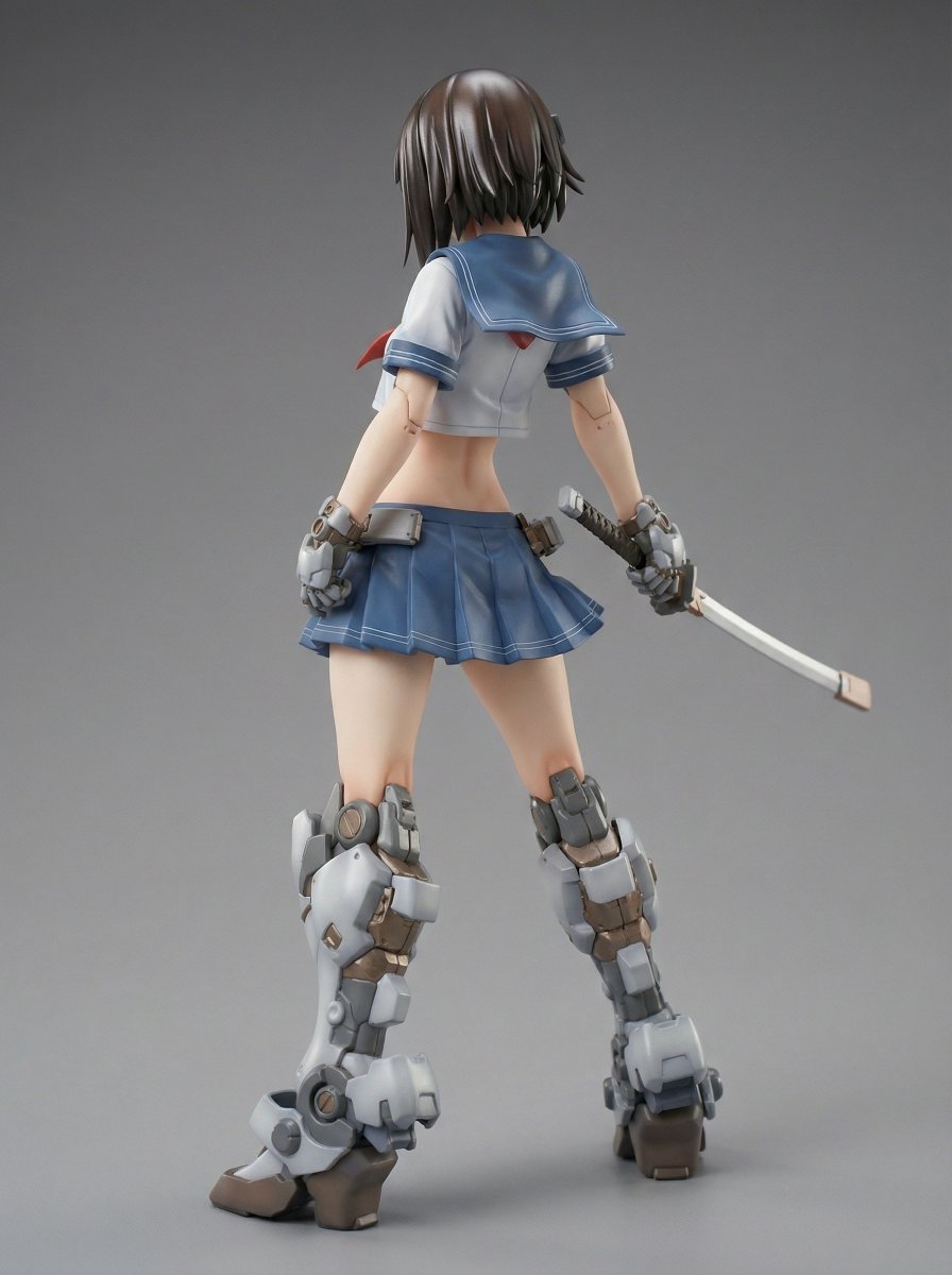 Armored Mecha Girl Student Figure Concept thumbnail 2