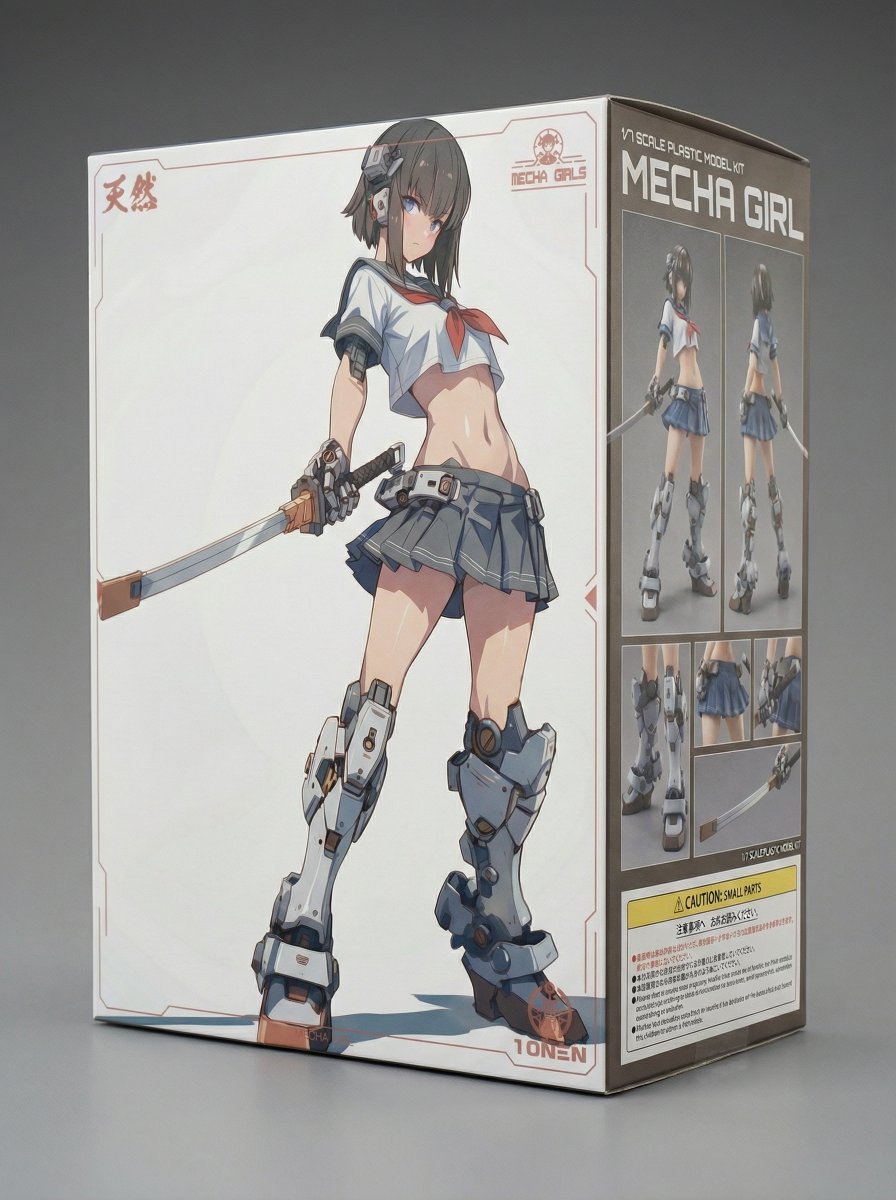 Armored Mecha Girl Student Figure Concept thumbnail 3