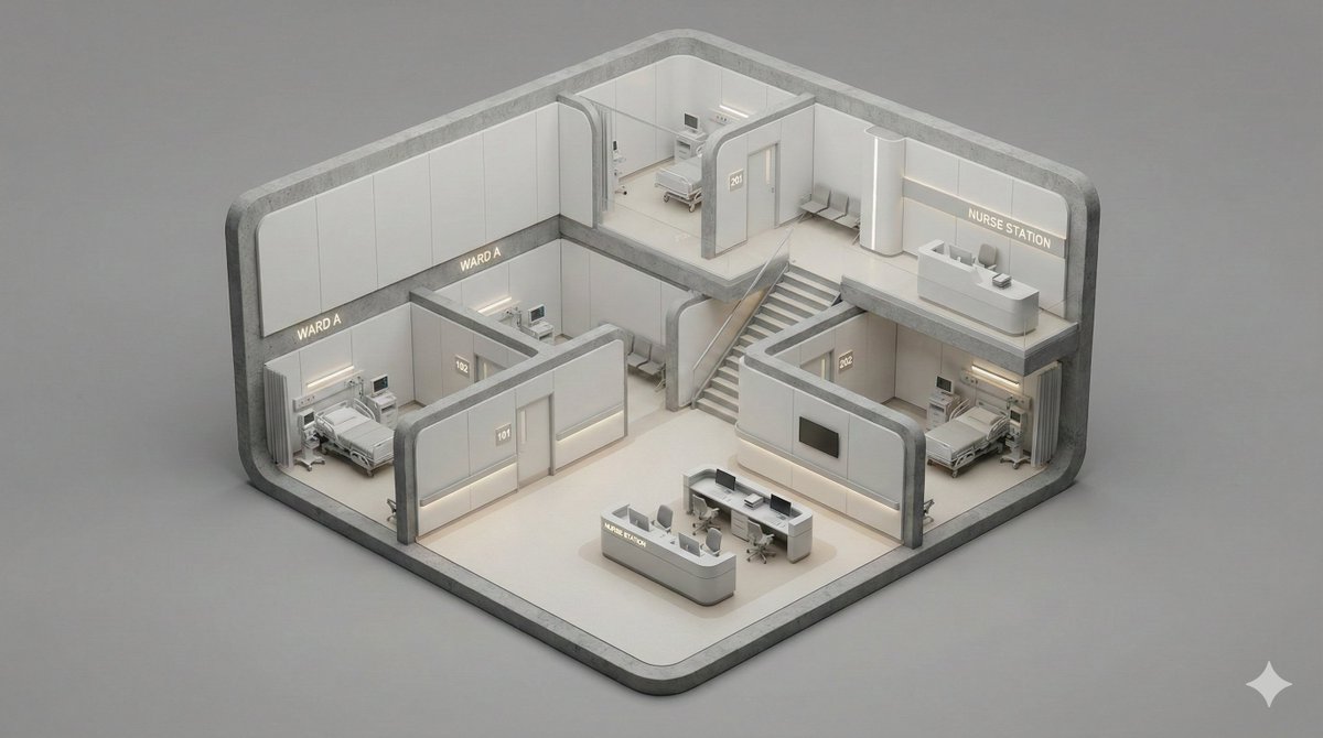 Minimal 3D Isometric Building Section thumbnail 4