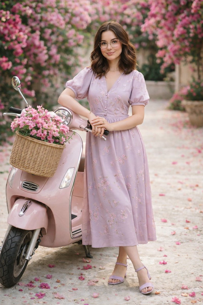 Ultra-realistic Floral Lifestyle Portrait in Serene Garden - view 1