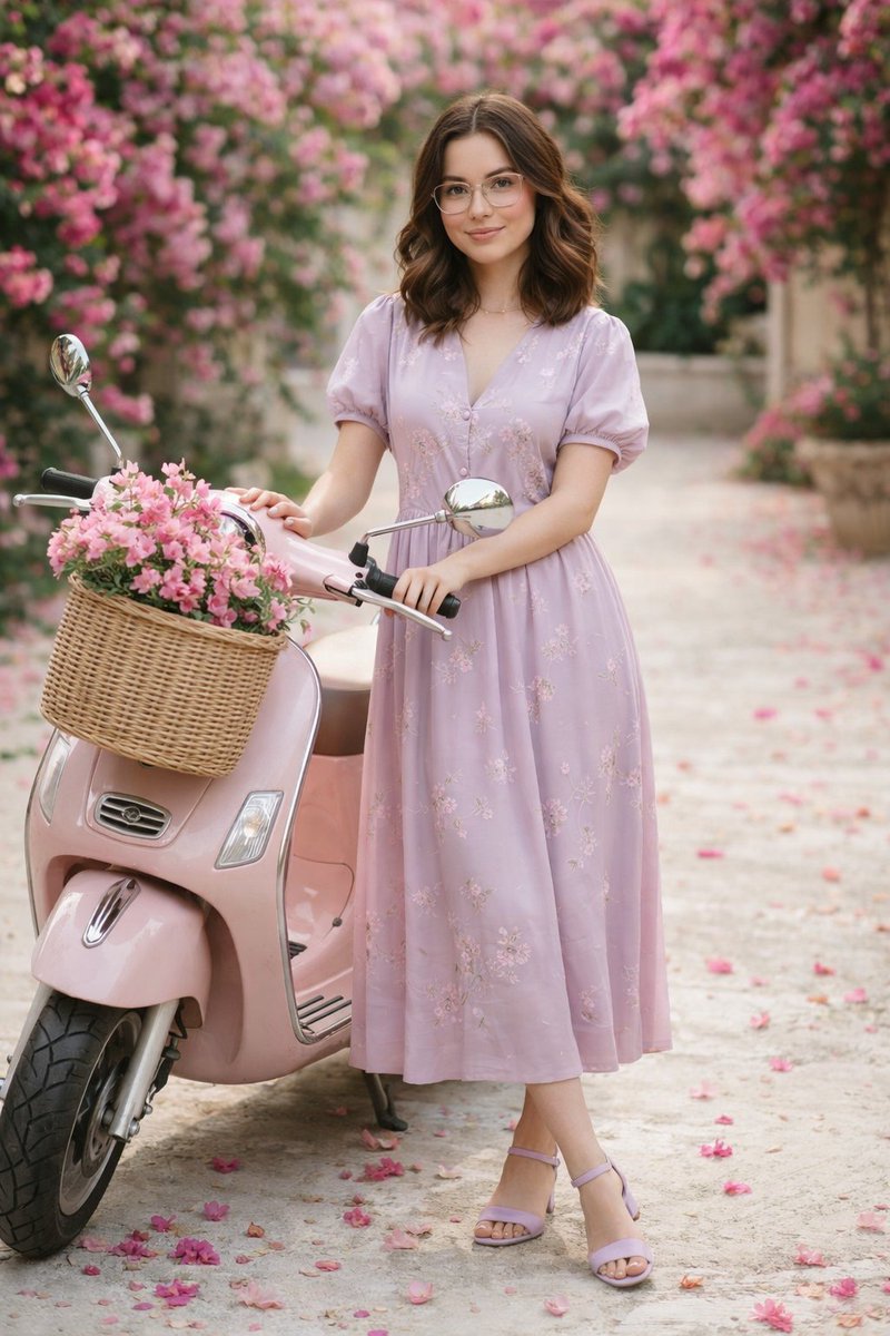 Ultra-realistic Floral Lifestyle Portrait in Serene Garden thumbnail 2