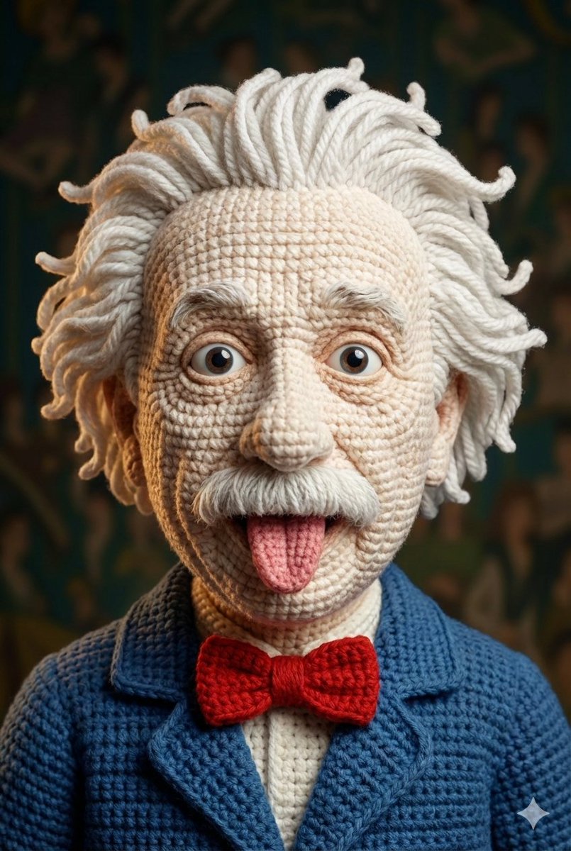 Hyper-Detailed Crochet Character Studio Portrait - view 1