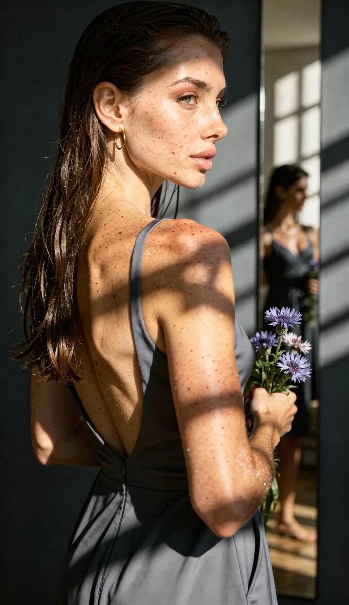 Elegant Backless Dress, Sunlight and Shadows thumbnail 2
